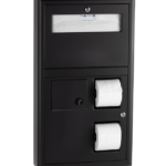 Bobrick B-3579.MBLK ClassicSeries®  Surface-Mounted, Seat-Cover Dispenser, Sanitary Napkin Disposal and Toilet Tissue Dispenser, Matte Black